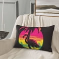 thumbnail image 6 of Binfone Flamingo And Palm Trees At Sunset Standard Size Pillowcase, Long Staple Pure Cotton Envelope Closure Pillow Cover (Pillow core not included),16"x24", 6 of 7
