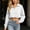 White women's cropped long sleeve sweatshirt a1, variant on thefmos Women's Fall Winter Cropped Long Sleeve Pullover Tops Collared Zip Design Casual Trendy Sweatshirts Basic Solid Cozy Outfits for Cold Weather Clothes, Gray 2XL