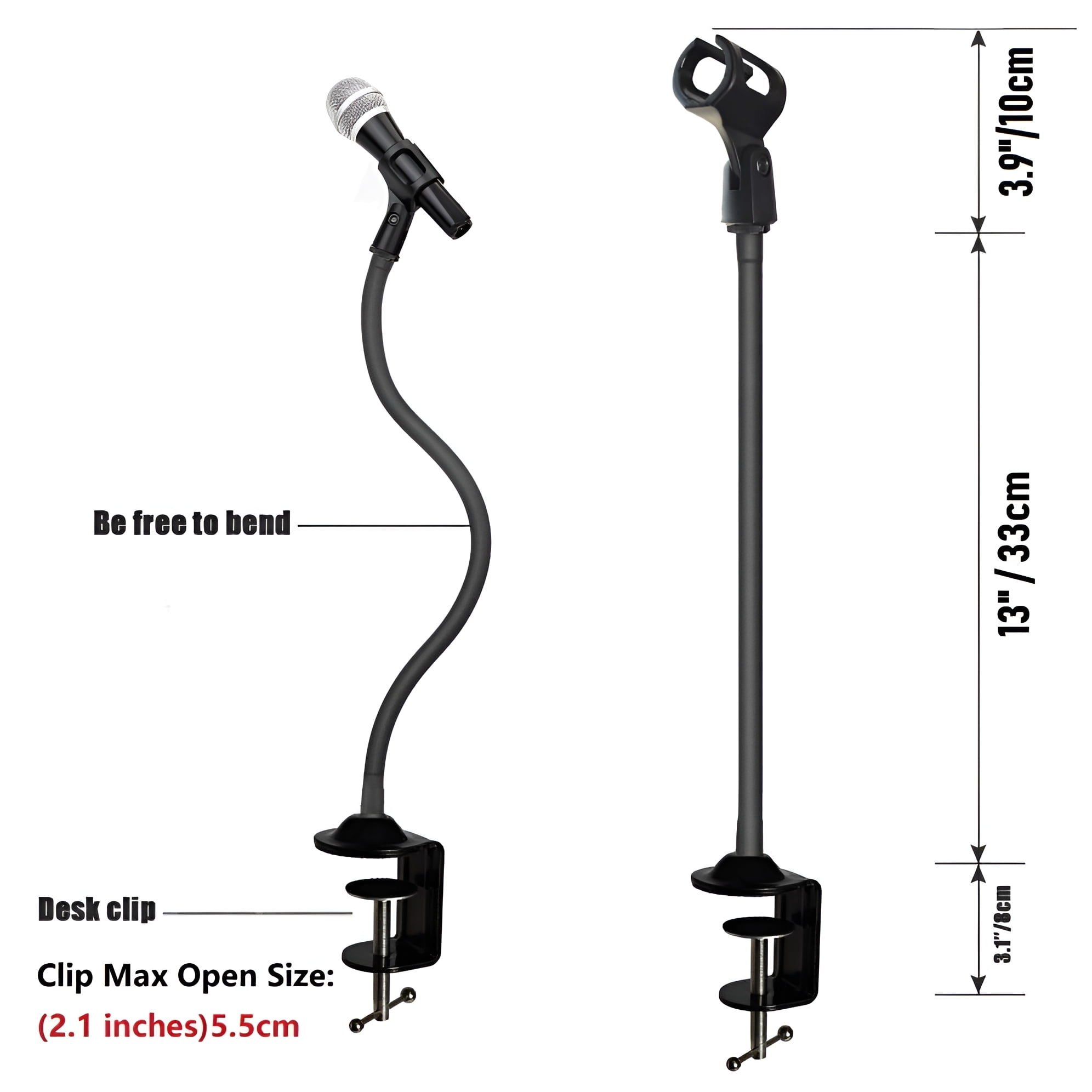 Podium Microphone Stand, Yeti Desk Mic Holder for Podcast, Meetings, Lectures,TV,Radio,Blue Yeti Snowball Microphones