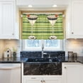 thumbnail image 5 of Yayeee Kitchen Curtains Tier Pair Light Filtering 27"x24" Rod Pocket Short Cafe Window Panel, Black Martini, 5 of 7