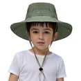 thumbnail image 6 of Toddler Boys Girls Bucket Hat Summer Wide Brim Outdoor Sun Hat For Toddler Baby Kids Fishing Hat UPF 50+ Breathable Sun Hat Beach Hat Gibobby,3-10 Years,AG, 6 of 6
