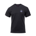 thumbnail image 2 of Rothco Thin Blue Line Shield T-Shirt - Black, Small, 2 of 2