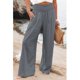 thumbnail image 1 of Foridol-pantalones de lino y algodón para mujer, calzas largas con bolsillos, informales, de pierna ancha, color blanco y caqui, para primavera y verano, 2023, 1 of 4