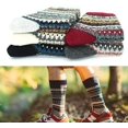 thumbnail image 4 of YAZI  5Pack Womens Vintage Winter Soft Warm Thick Cold Knit Wool Crew Socks, Multicolor, free size, 4 of 13