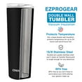 thumbnail image 5 of Ezprogear 20 oz Stainless Steel Lavender Slim Skinny Tumbler Vacuum Insulated Coffee Tumbler Travel Cup with Lid and Straw, 5 of 5
