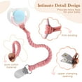 thumbnail image 5 of Baby Pacifier Clips for Boys and Girls, Viaky Multicolor Pacifier Holder Straps Handmade Braided Cotton Modern Unisex, Binky Leash Smoother Teething Toys Anti-Drop Clip Infant Newborn 0-6 Month 6 pcs, 5 of 7