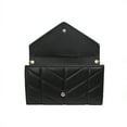 thumbnail image 3 of XOXO Women’s Small Black Vegan Leather Quilted Fold Wallet withCrossbody Strap, 3 of 6