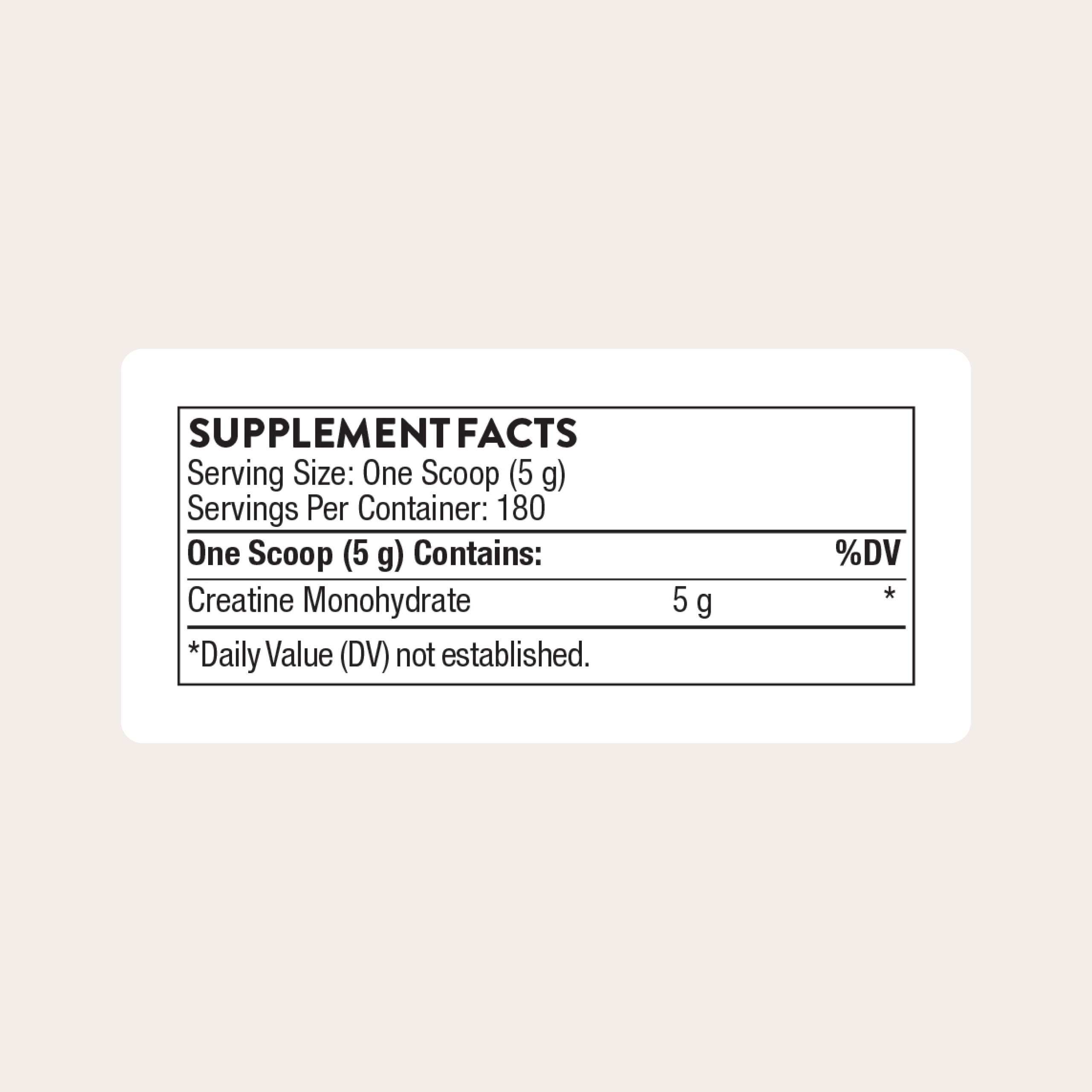 THORNE Creatine - Micronized Creatine Monohydrate Powder - Support for Muscles & Cognitive Function* - For Women & Men - Unflavored - NSF Certified for Sport - 5 g per Serving - 180 Servings