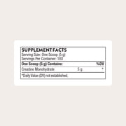 THORNE Creatine - Micronized Creatine Monohydrate Powder - Support for Muscles & Cognitive Function* - For Women & Men - Unflavored - NSF Certified for Sport - 5 g per Serving - 180 Servings