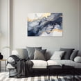thumbnail image 5 of ZHONGYUTONG Gray Blue Abstract Canvas Wall Art Navy Blue Gold Picture Modern Artwork Painting for Living Room Home Decor Framed (24.00" x 36.00"), 5 of 5