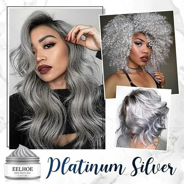 EGNMCR Cire Colorante pour Cheveux Gris Instantanée Crème Temporaire de Coloration des Cheveux Gris