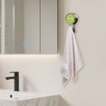 thumbnail image 6 of HonesrMatter Shower Hooks, Suction Cup Hooks for Shower Wall, Towel Hooks for Bathrooms, No Drill Transparent Hook for Kitchen Bedroom, Reusable, Green, 6 of 7