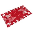 thumbnail image 5 of Snowman with White Snowflake Trees Placemats (set of 4) (11" x 20"), 5 of 5