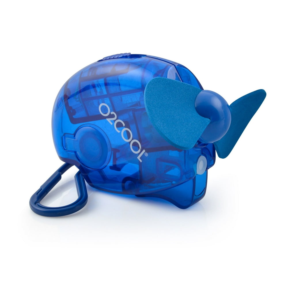 O2COOL Carabiner Keychain Personal Water Misting Fan, Blue Walmart