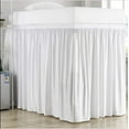 thumbnail image 2 of SK Linen Dorm Room Bed Skirt for College Twin XL Beds - 32 Inch Drop Twin XL Size Dorm Bed - White Solid Design Split Corner SK Linen Dorm Room Bed Skirts - Premium College Room Dorm Bed Skirt, 2 of 5