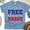 CarolinaBlue, variant on Land of the Free Home of the Brave T-Shirt, Patriotic USA Quote Tee, White, Size S