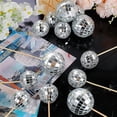 thumbnail image 5 of BR Adornos para tarta con bola de discoteca, 20 unidades, decoraciones para fiestas de los años 70, 5 of 5