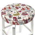 thumbnail image 3 of KLL London Landmark1 Round Bar Chair Cushion Cover 12 inch ,Bar Stool Protector with Elastic, Soft Washable, 3 of 6