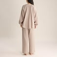 thumbnail image 3 of Censtreet Women's Cotton Long-Sleeve Tops and Full-Length Pajama Set Two-Piece Pjs, 3 of 7