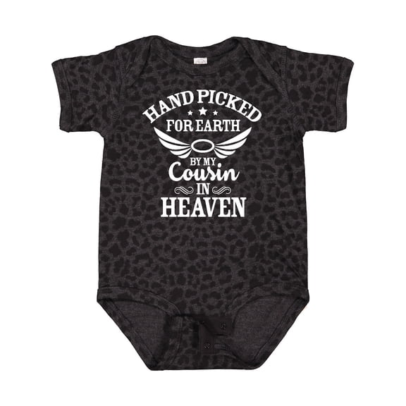 Inktastic Handpicked for Earth by My Cousin in Heaven with Angel Wings Boys or Girls Baby Bodysuit