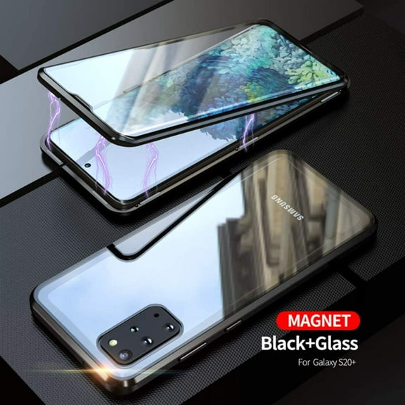 Magnetic Samsung Galaxy S20 (Black) Double Sided Tempered Glass Screen Protector Shockproof and Scratch Resistant Protection
