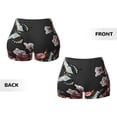 thumbnail image 5 of Picia Butterfly with Fowers Printed Workout Shorts for Women Seamless Scrunch Butt Lifting High Waisted Yoga Gym Booty Running Moisture-wicking Short Pants-Medium, 5 of 9