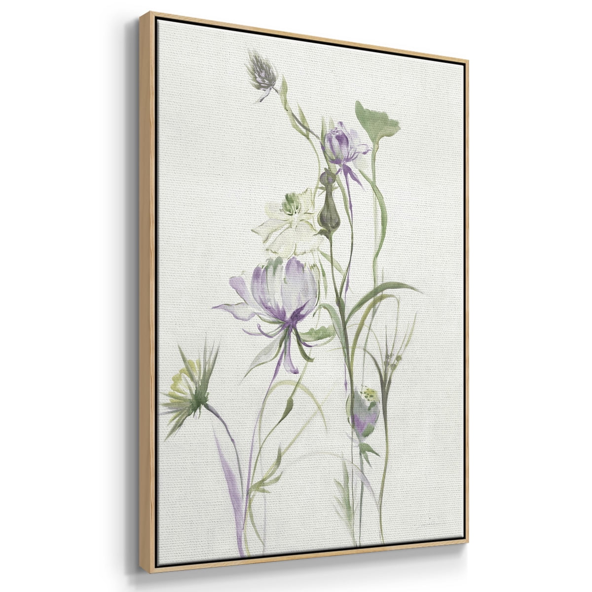 Late Summer Wildflowers II V30 Framed Premium Gallery Wrapped Canvas - Ready to Hang