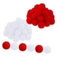 thumbnail image 2 of 30 Pcs Boules à Pompons Douces Mignonnes Pompons Enfants Bricolage Jouets Décor Cadeaux Rouge Rouge Blanc, 2 of 9