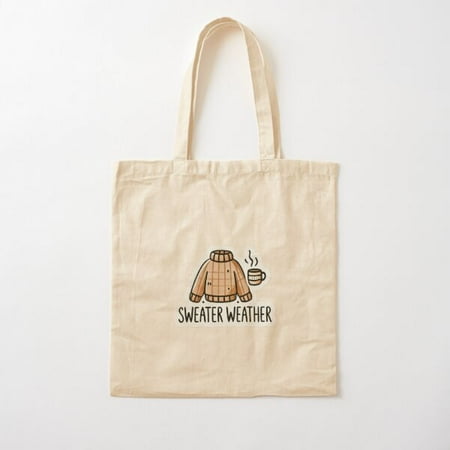 Cozy  Cozycore  Kawaii  Cottagecore  Sweater  Sweaters  Sweater Weather  Fall  Autumn Canvas Tote Bag  Family Gift For Mother  Her