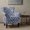 Navy, variant on Club Chair, High Foam Seat, Fabric, 31"d X 34.38"h Tight Back Seating Solid Wood Legs, Fabric Cover,