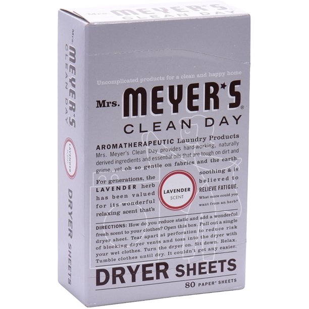 Meyers Clean Day Dryer Sheets, Lavender 80 ea (Pack of 3)