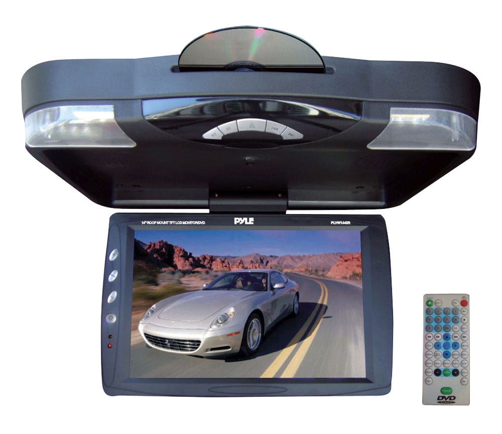 Pyle PLRD143IF 14.1Inch Roof Mount TFTLCD Monitor with BuiltIn DVD