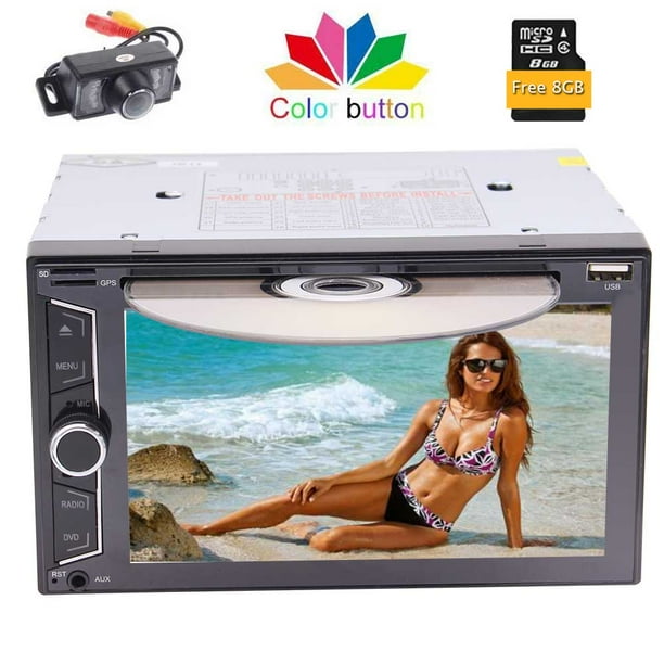 Double Din Eincar 6.2 Inch 5 Points Capacitive Touch Screen In Dash