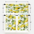thumbnail image 5 of Lemon Fruits Kitchen Curtains Flower Leaves Window Curtains Valance and Tier Set 36 Inch, Summer Tropical Short Tier Curtain for Kitchen, Fruit Background Small Kitchen Decor, 5 of 5