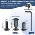 thumbnail image 2 of Binding Screw Posts Screw Posts Carbon Steel Binding Bolts with Wrench for Leather Scrapbook, Black Oxide 20 M6 x 10mm, 2 of 7