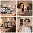 thumbnail image 5 of DAYBETTER Selfie Light, 60 LED Phone Light with Front & Back Clip, Rechargeable Video Light with 3 Modes for Phone, iPhone, iPad, Laptop, TikTok, Makeup, Live Stream, Vlog, Black, 5 of 8