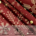 thumbnail image 3 of Red Christmas Tablecloth Round 60 Inch Gold Snowflake Xmas Washable Wrinkle Stain-Resistant Polyester Table Cloth Farmhouse Rustic Indoor Winter Decorations for Home Kitchen Dinning Party Holiday, 3 of 6