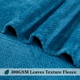thumbnail image 4 of PAVILIA Soft Fleece Teal Blue Throw Blanket for Couch, Lightweight Plush Warm Blankets for Bed, Fuzzy Cozy Flannel Blanket Throw for Sofa, Travel, Jacquard Pattern, Teal Blue, 50x60 inch, 4 of 8