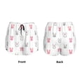 thumbnail image 3 of Yiaed Girl Rabbit Print Women's Running Shorts with Liner 3 Zipper Pockets Elastic Workout Athletic Gym Yoga Shorts-Large, 3 of 7