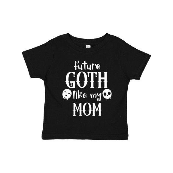 Inktastic Future Goth Like my Mom with Skulls Boys or Girls Toddler T-Shirt