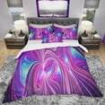 thumbnail image 2 of Designart 'Pink and Blue Wonder' Modern & Contemporary Duvet Cover Set, 2 of 4