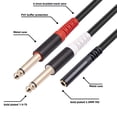thumbnail image 4 of Cable Divisor De Sonido De 3,5 Mm A Doble 1/4 De Pulgada, Chaqueta Trenzada De Malla De Algodón Cable De 3,5 Mm A Doble De 6,35 Mm Hembra A Macho Estéreo De 2 A Mono Para, 4 of 7