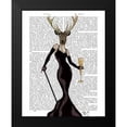 thumbnail image 2 of Fab Funky 20x24 Black Modern Framed Museum Art Print Titled - Glamour Deer in Black, 2 of 5