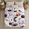 thumbnail image 5 of Whimsical Halloween Pattern Featuring Playful, Festive Halloween Scene, Warm Flannel Blanket for Living Room and Reading Nook, Art Lovers Halloween Gift, Festive Home Decor, 5 of 9