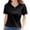 Black, variant on Open Back Workout Tops for Women Women’S Surplice Neck Tees Womens Summer Solid Color Short Sleeved Loose Matching Half Sleeved T Shirt Maternity Stretchy Tshirts Xxl
