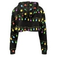 thumbnail image 4 of Renewold Preppy Crop Hoodie Sweatshirt for Christmas Birthday Gifts Mashine Washable Colorful Lights Tee Tops Pullover Daily Wear Clothes for Women,Size 4XL, 4 of 6