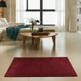 thumbnail image 2 of Furnish My Place Burgundy 2' x 26' Solid Color Rug Runner, Made In Usa, Living Room, Indoor, 2 of 12