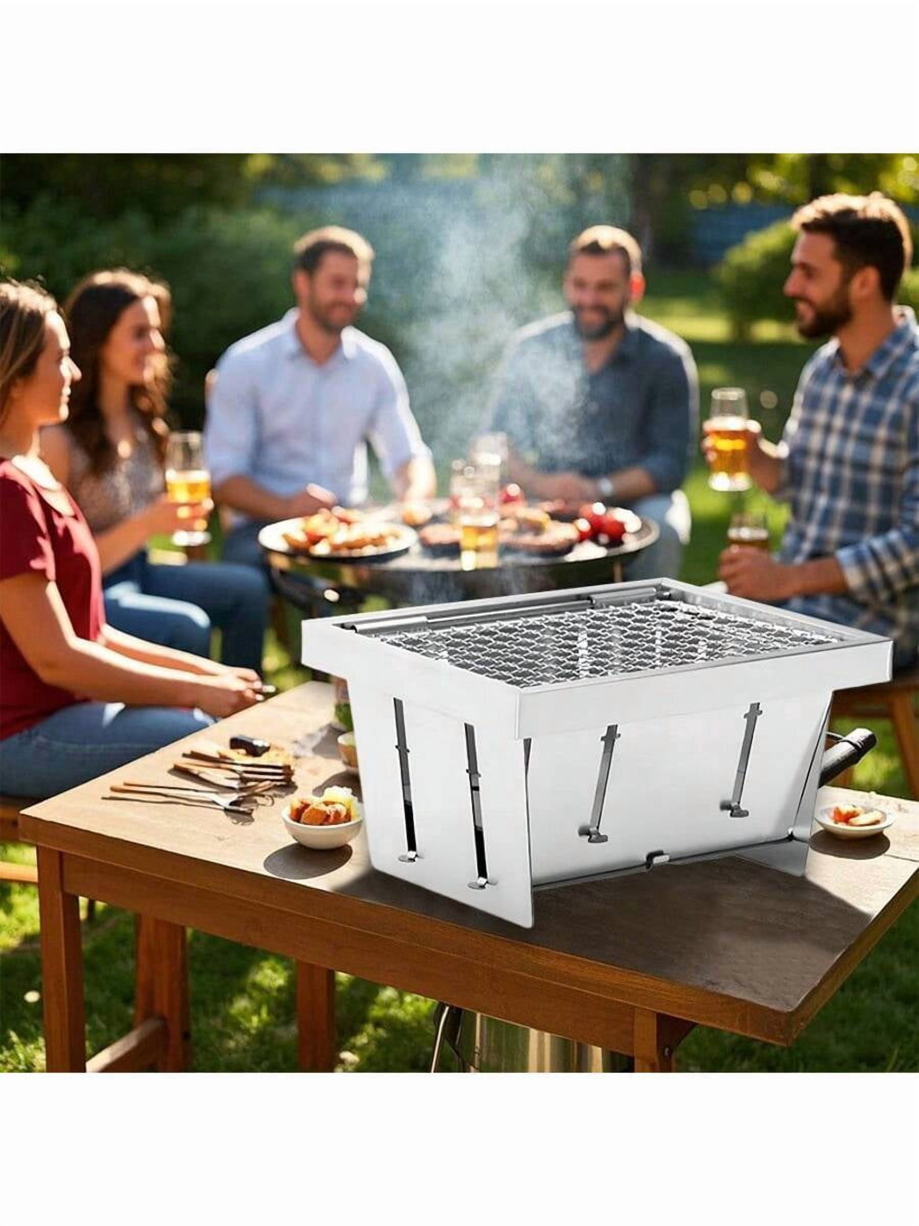 Barbecue Grill, Portable Charcoal Grill, Foldable Barbecue Grill, Instant Setup, Suitable For Both Outdoor And Indoor Use, Portable Barbecue Tool Set For Outdoor Camping And Hiking