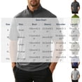 thumbnail image 4 of Men's Solid Short Sleeve Stand Collar Half Zip Outdoor Casual Sports Top Shirt Moisture Wicking Quick Dry UPF 50 Sun Protection Breathable Travel Gym Hiking Polo | JASKFLY,Dark Gray XL, 4 of 7