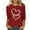 #11, variant on XUNKUSGA Tops for Women Cute Love Heart 3/4 Sleeve Womens T Shirts Lightweight Breathable Crewneck Valentine's Shirts for Women Soft Skin-Friendly Blouses for Women S-5XL White